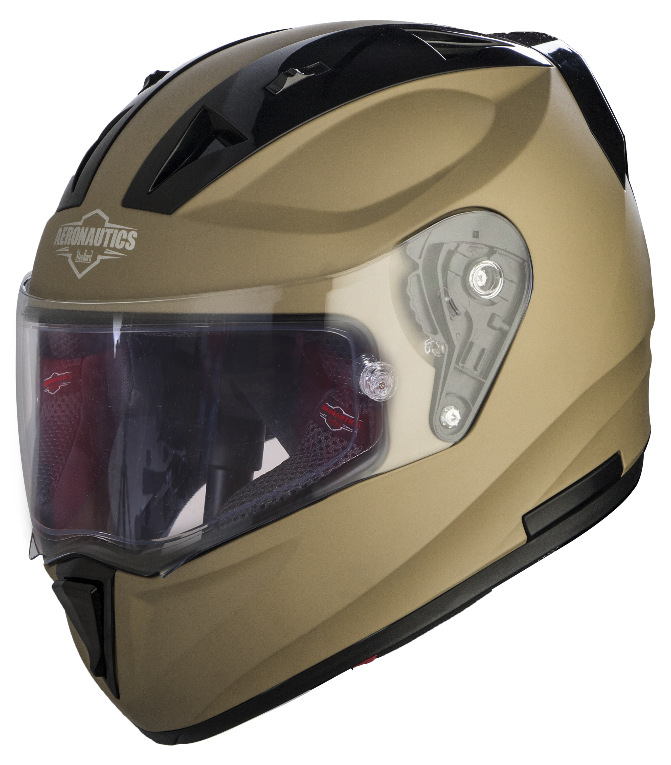 SA-1 Aeronautics Mat Desert Storm With Anti-Fog Shield Clear Visor